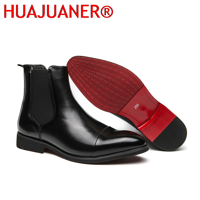 Guipure Lace Panel - British Style Men's Black Chelsea Boots