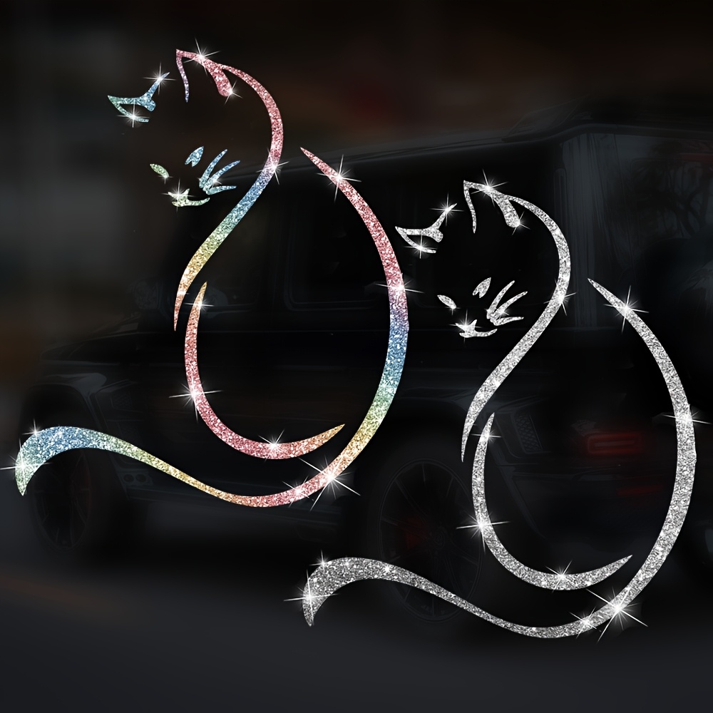Glitter Vinyl Roll - 1pc Imitation Diamond Glitter Fashion Cat