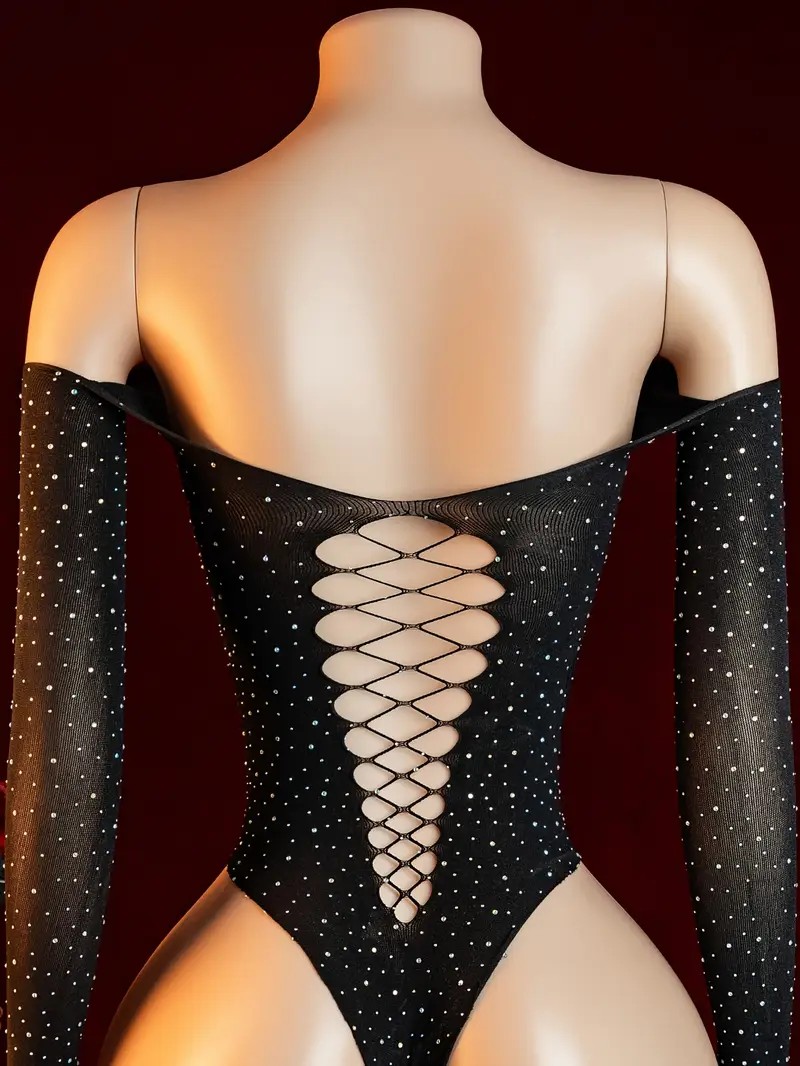 Rhinestone Fishnet Hollow Baby - огляд і ціна Crystal Mesh Fabric