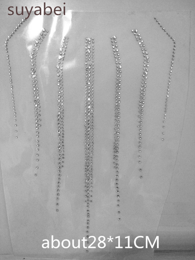 2pc/lot Waterfall Neckline Rhi - огляд і ціна Hotfix Rhinestone Sheet