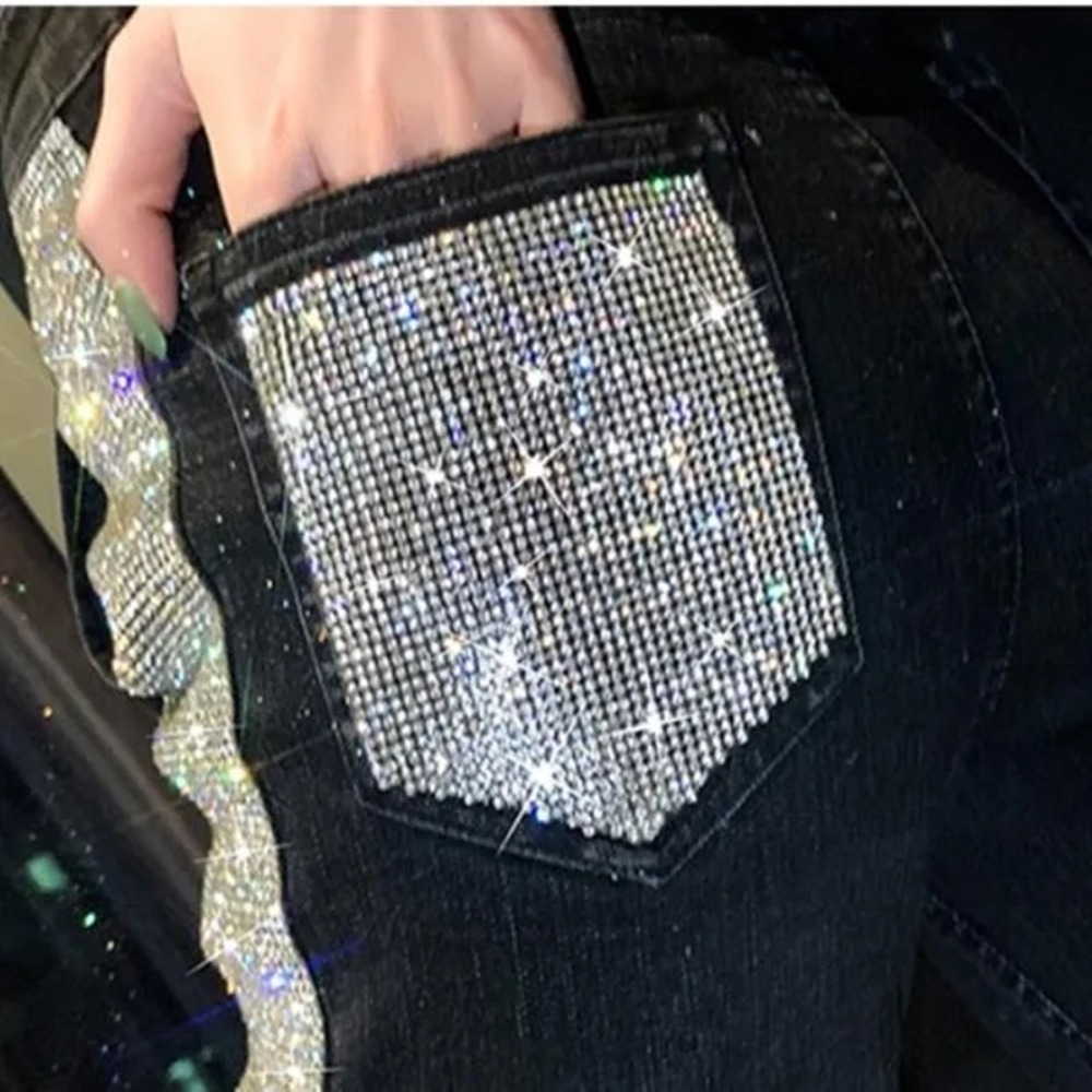 Luxury Rhinestone Patches Jean - огляд і ціна Hotfix Rhinestone Sheet