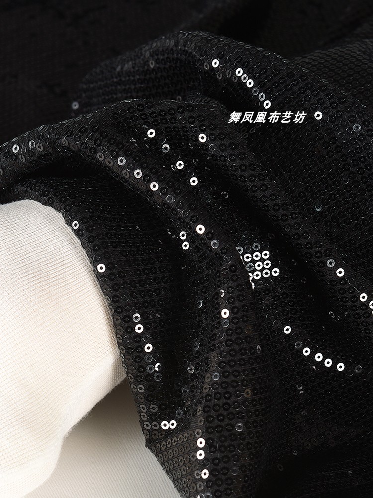 Black High Elastic Sequin Fabr - огляд і ціна Crystal Mesh Fabric